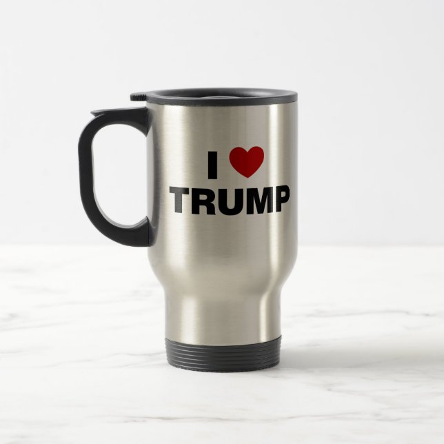 I Love Trump Travel Mug (Left)