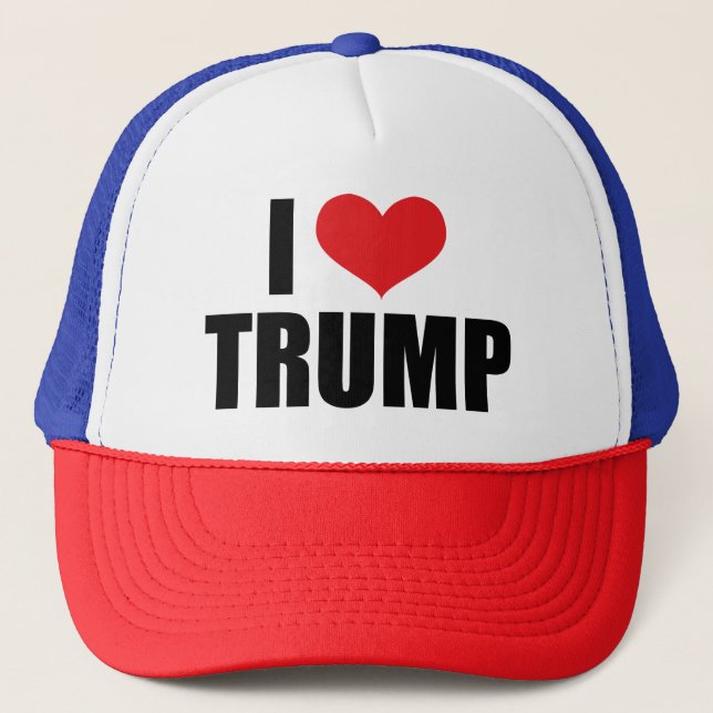 I Love Trump Trucker Cap (Front)