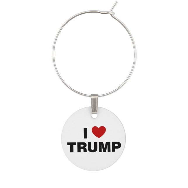 I Love Trump Wine Charm (Front)
