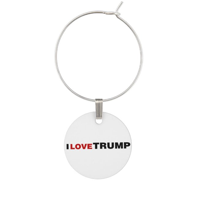 I Love Trump Wine Charm (Front)