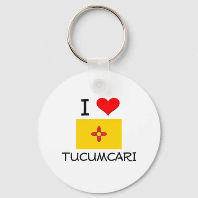 I Love Tucumcari New Mexico Keychain (Front)