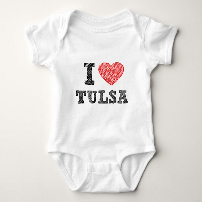 I Love Tulsa Baby Bodysuit (Front)