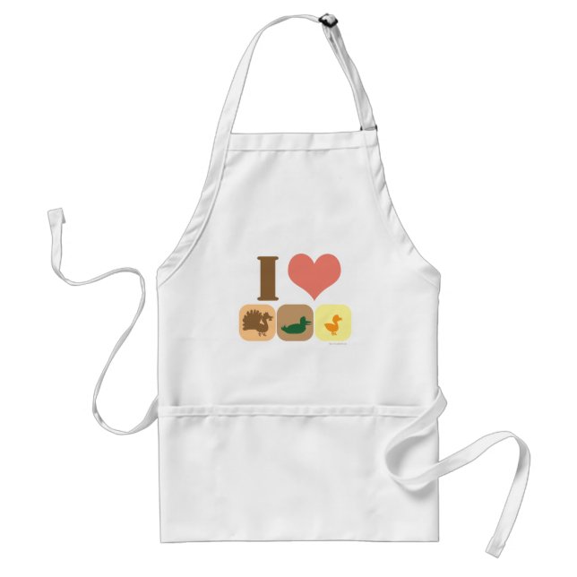 I Love Turducken! Adult Apron (Front)