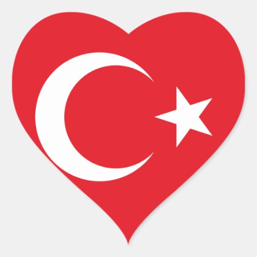 I love Turkey Heart Sticker