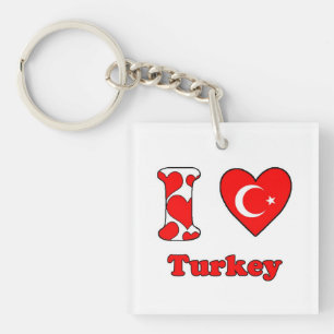 I love Turkey Keychain
