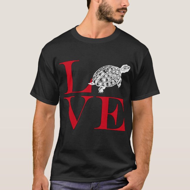 I Love Turtles - Dark Colored Tee (Front)