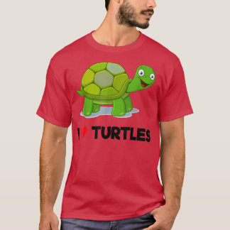 I Love Turtles Heart Turtles Tee