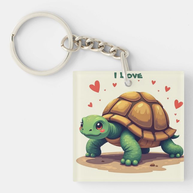I love turtles keychain (Front)