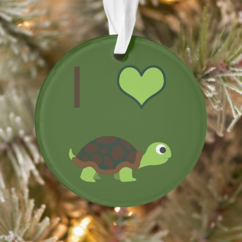 I Love Turtles Ornament