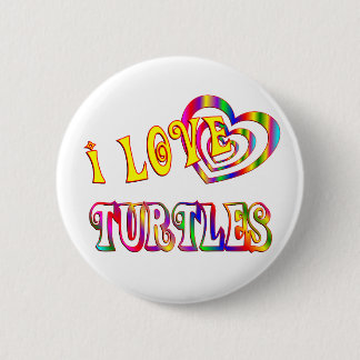 I LOVE TURTLES PINBACK BUTTON