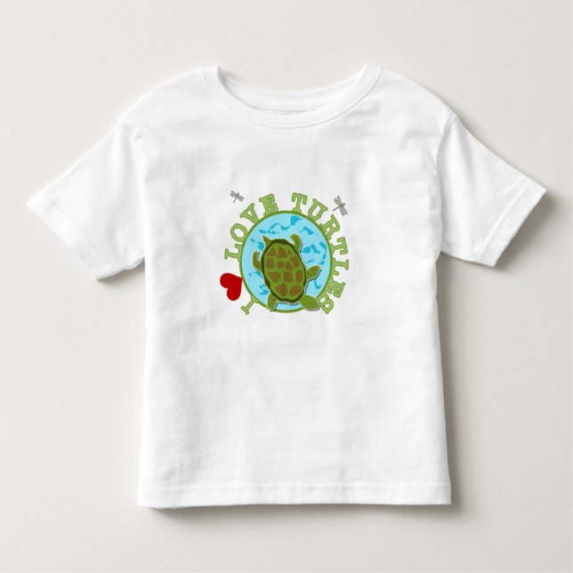 I Love Turtles  Toddler T-shirt (Front)