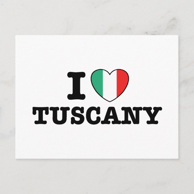 I Love Tuscany Postcard (Front)