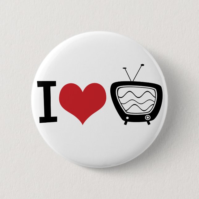 I Love TV Button (Front)