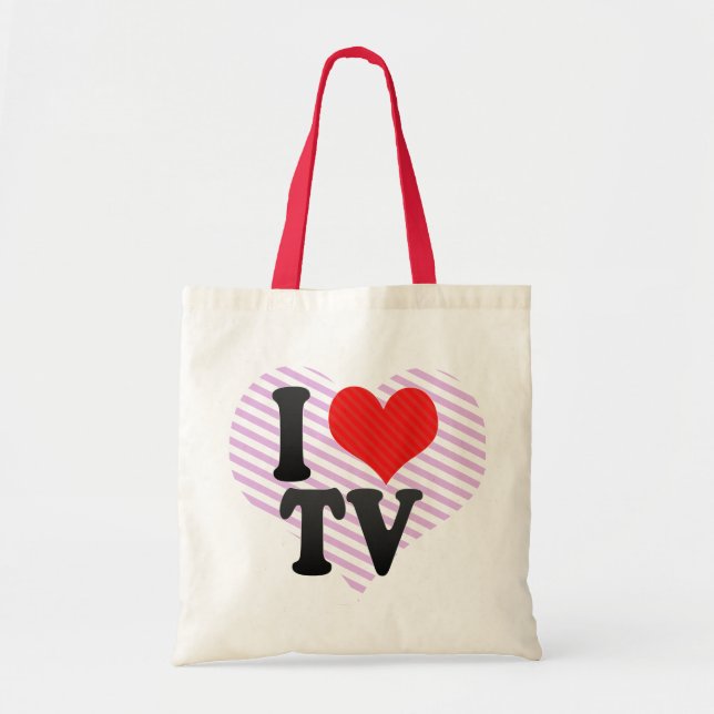 I Love TV Tote Bag (Front)