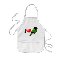 I Love Twenty-eight Parrots Kid's Apron