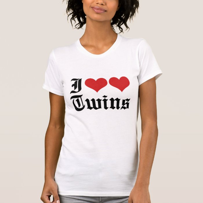 I Love twins T shirt