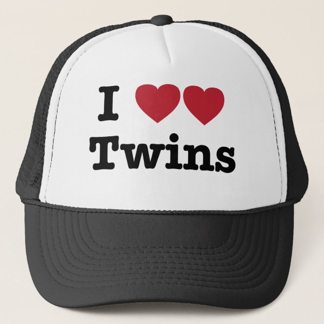 I Love Twins Trucker Hat (Front)