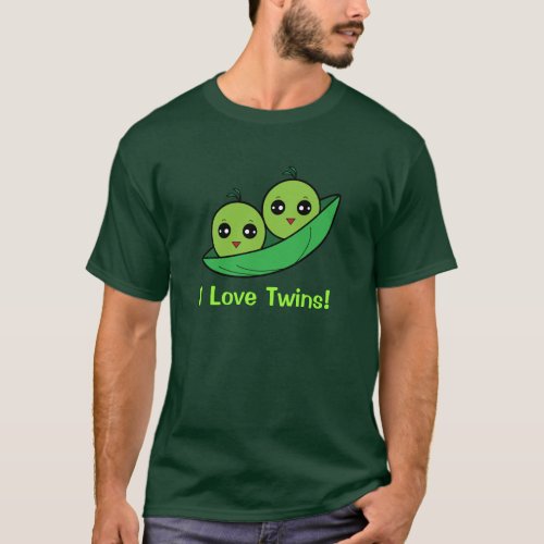 I Love Twins Two Peas in a Pod T_Shirt