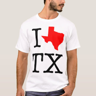 I Love TX Texas T-Shirt