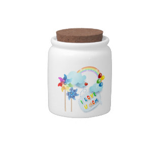 I love U mom Candy Jar