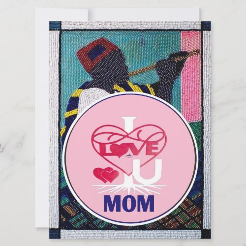 I LOVE U MOM FLAT GREETING CARDS