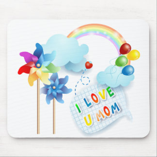 I love U mom Mouse Pad