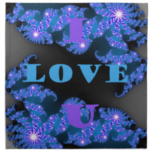 I Love U.png Cloth Napkin