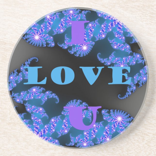 I Love U.png Drink Coaster (Front)