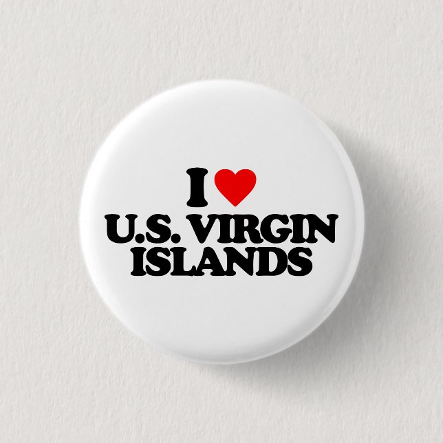 I LOVE U.S. VIRGIN ISLANDS PINBACK BUTTON (Front)