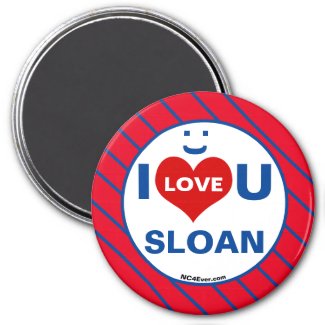 I Love U SLOAN Love Magnet