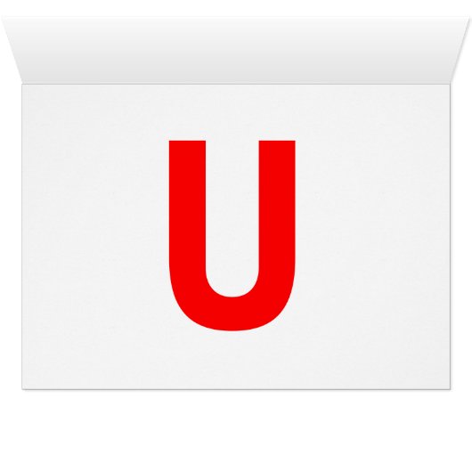 I Love U Text Design Card (Inside Horizontal (Bottom))