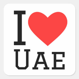 I love uae  square sticker