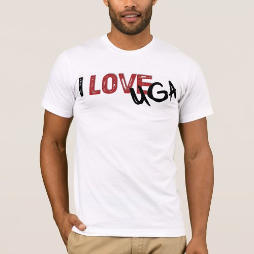 I LOVE UGA _ College T_Shirt