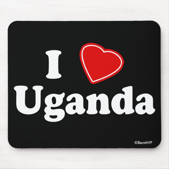I Love Uganda Mousepad