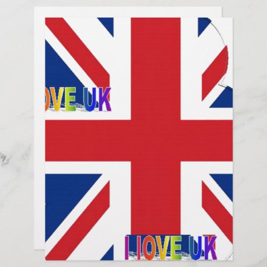 I Love UK Art Print (Front/Back)