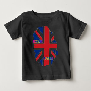 I Love UK Art Print Baby T-Shirt