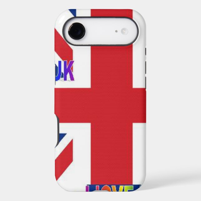 I Love UK Art Print Case-Mate iPhone Case (Back)
