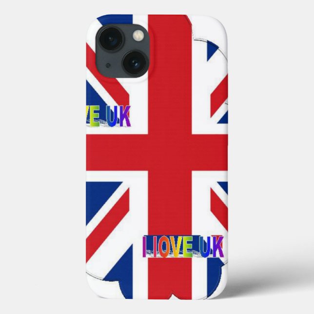 I Love UK Art Print Case-Mate iPhone Case (Back)