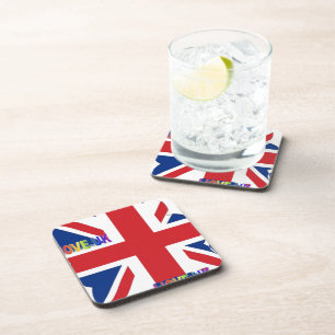 I Love UK Art Print Coaster