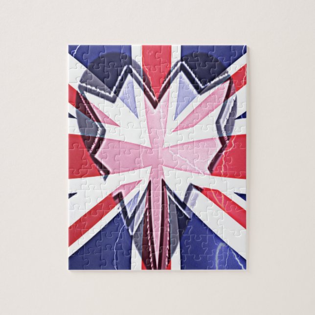 "I Love UK" Art Print Jigsaw Puzzle (Vertical)