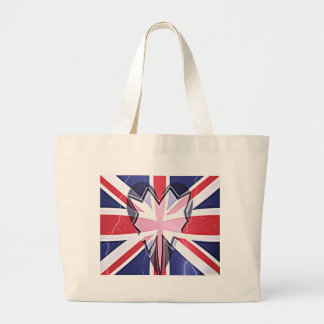 "I Love UK" Art Print Large Tote Bag