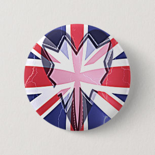 "I Love UK" Art Print Pinback Button