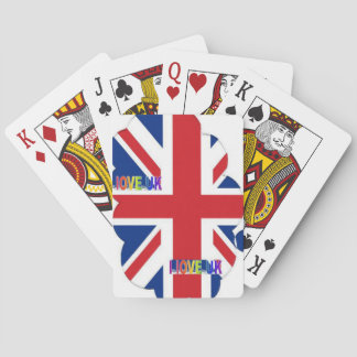 I Love UK Art Print Poker Cards