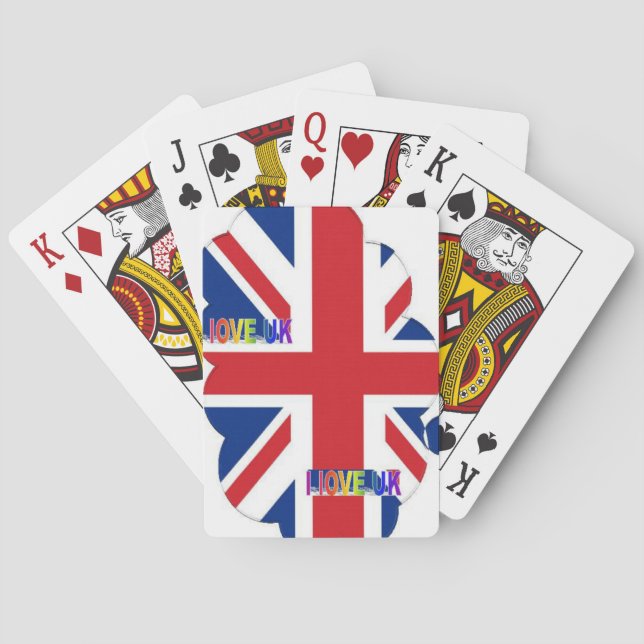 I Love UK Art Print Poker Cards (Back)