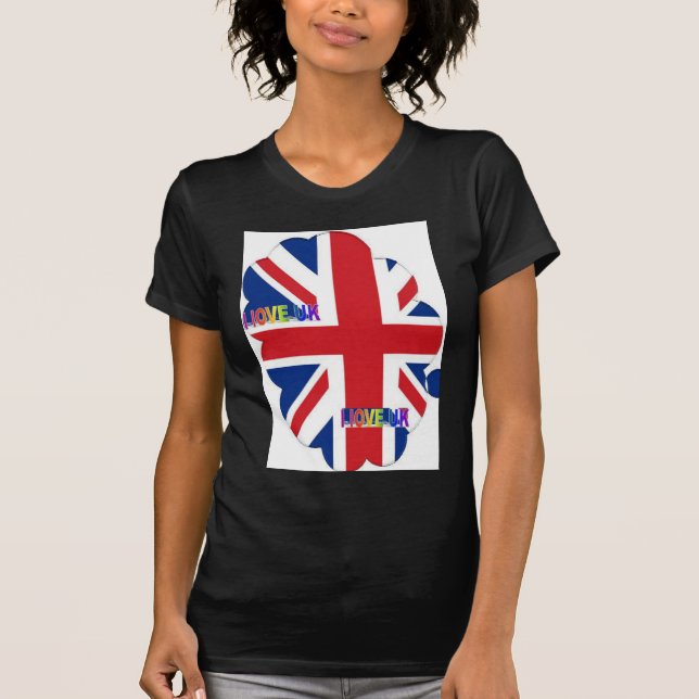 I Love UK Art Print T-Shirt (Front)