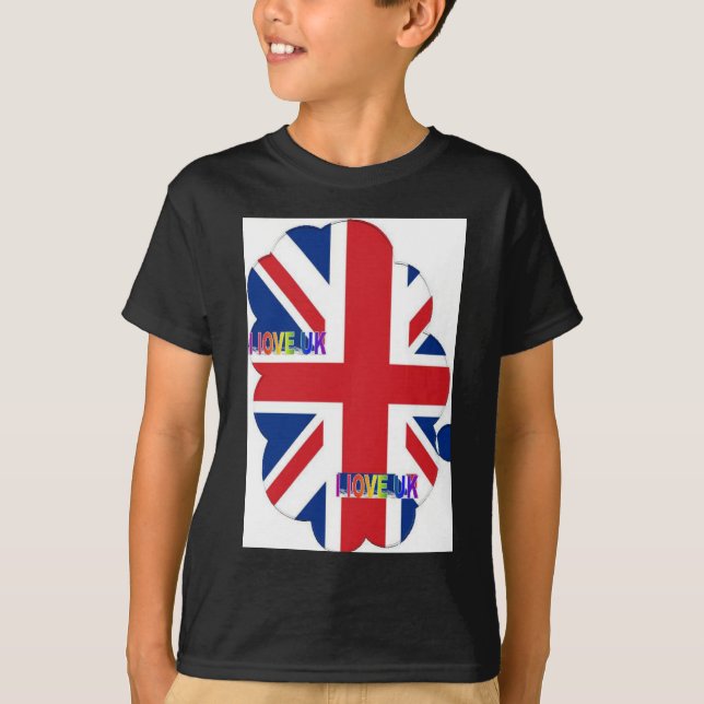 I Love UK Art Print T-Shirt (Front)