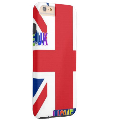 I LOVE UK TOUGH iPhone 6 PLUS CASE