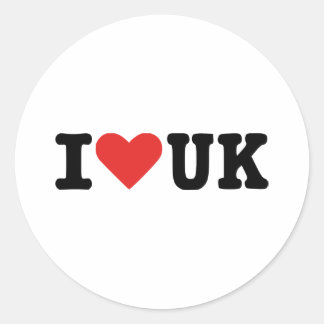 I love UK Classic Round Sticker