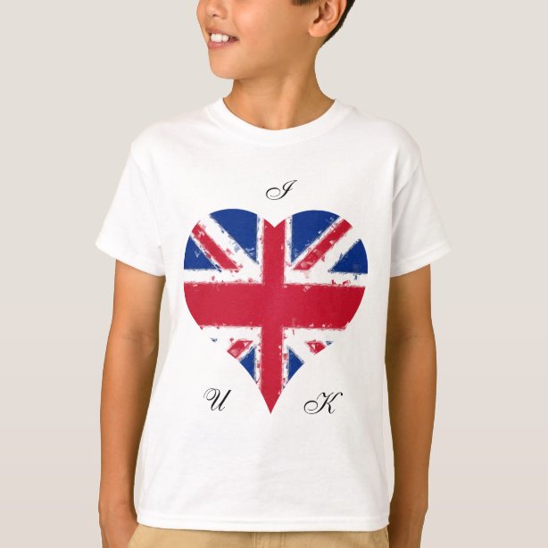 Boys' I Love British T-Shirts | Zazzle