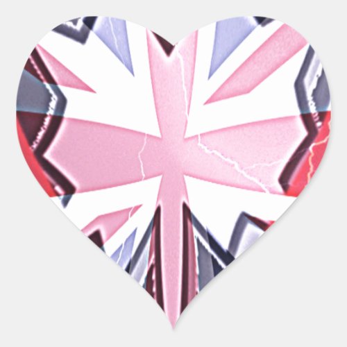 I Love UK Heart Sticker